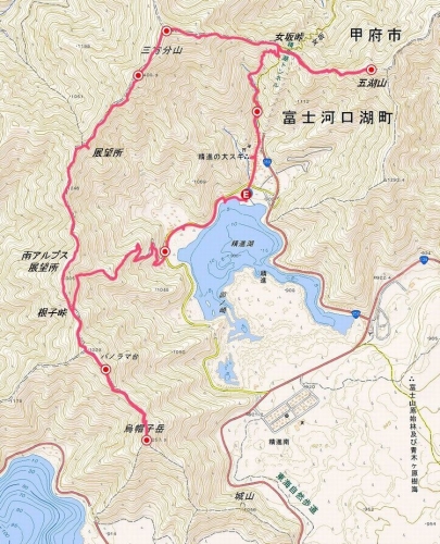 精進湖地図３