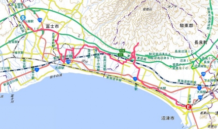 沼津まで地図