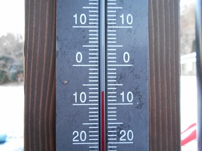 今朝の気温　－７℃