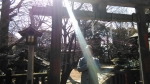 光（諏訪神社、鳥居と私２）31年2月18日