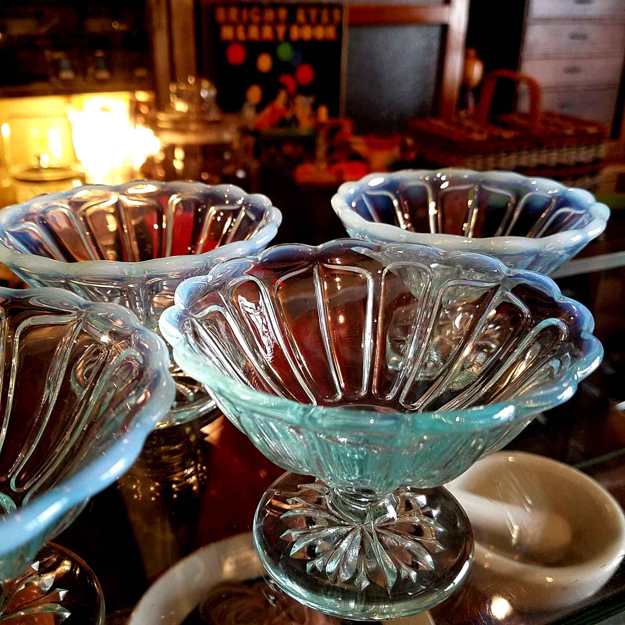 ガラス皿 アンティーク皿 かき氷皿 オードブル皿 レトロ-