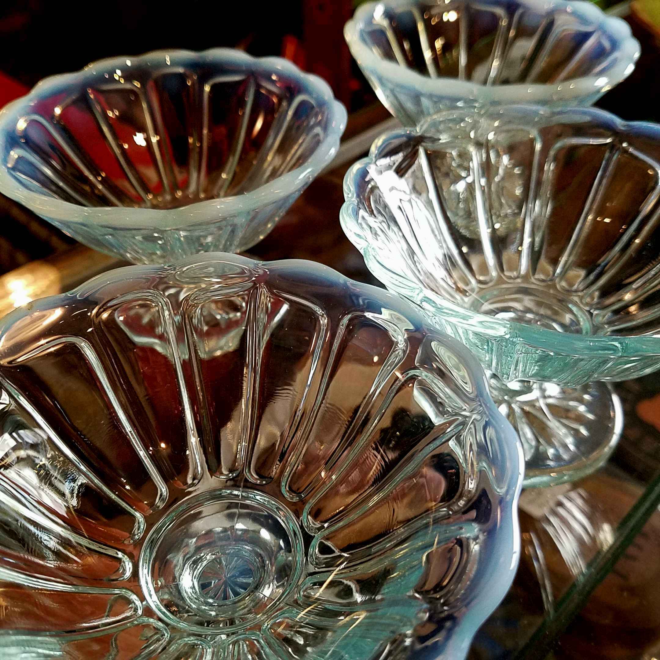 お待たせ! 昭和レトロ かき氷 こおり 皿 器 ガラス ミルクガラス
